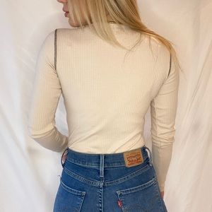 Contrast stitching bodysuit